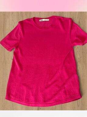 Zara Bright Fuchsia Short Sleeve Tee